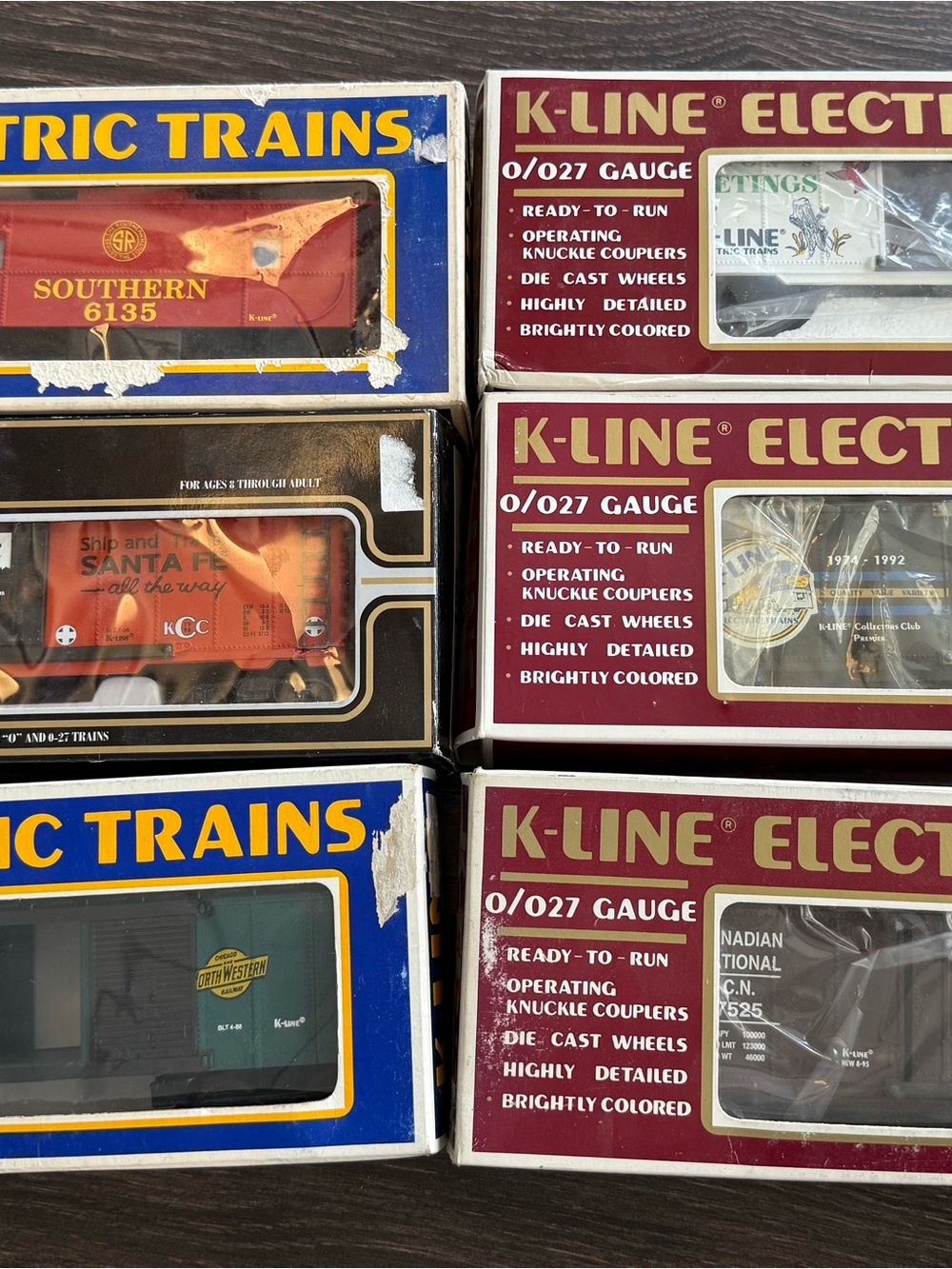 Bundle Lot of K-Line Electric Trains Includes 6 Total in Original Boxes